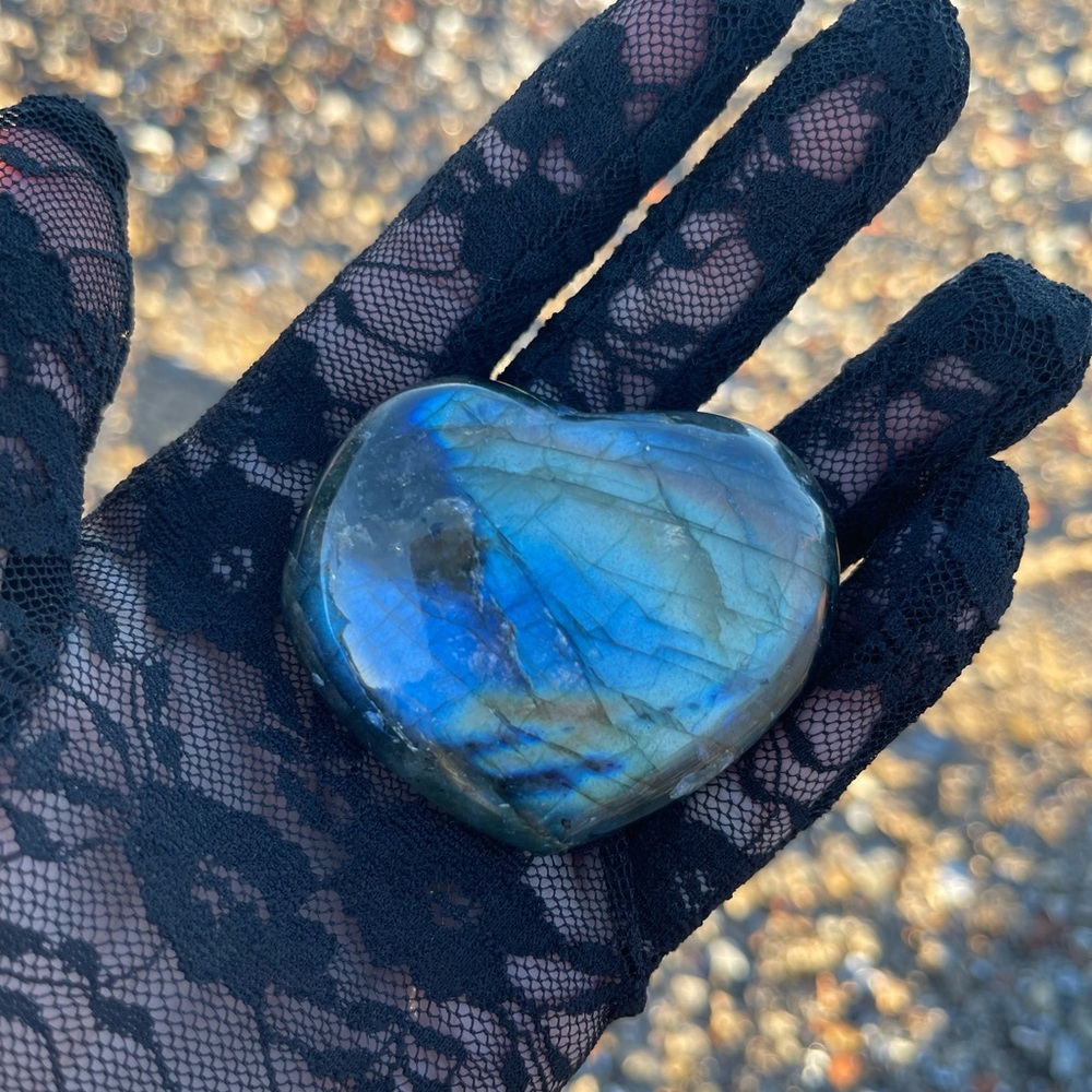 Labradorite Heart Shaped Crystal